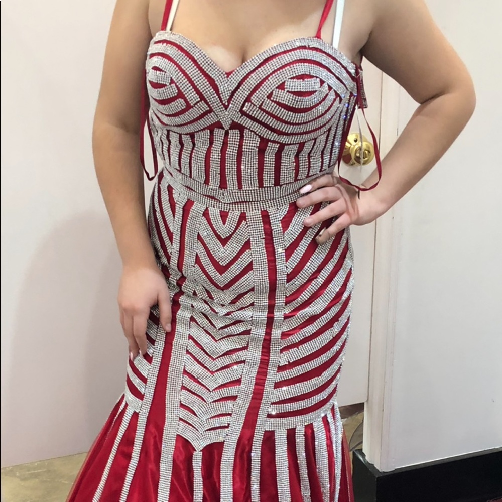 Red and silver BNWT stunning gown